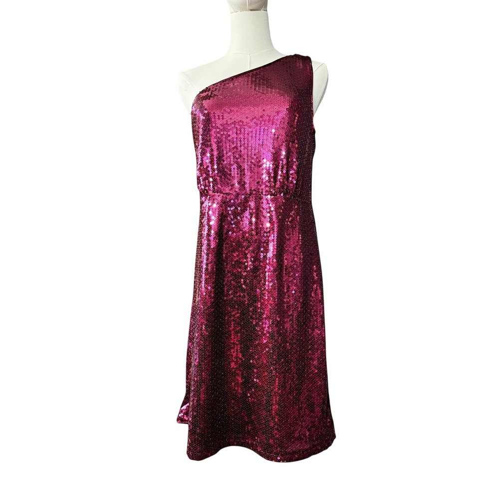 Torrid One Shoulder Mini Stretch Sequins Dress Size:10
